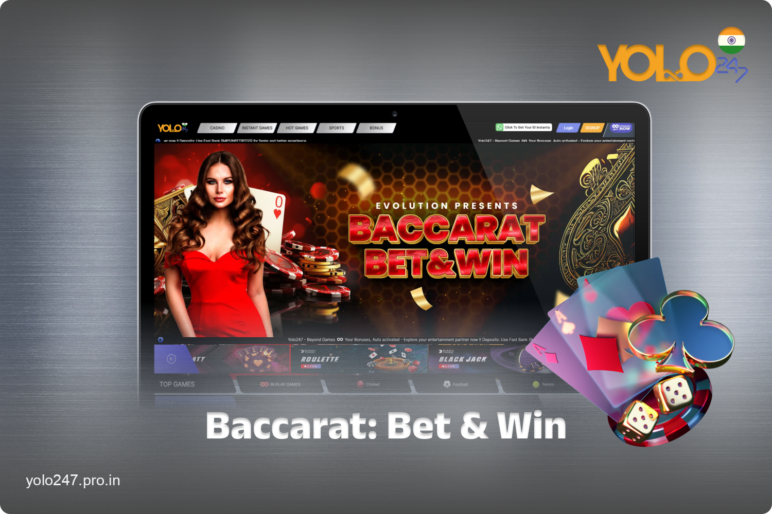 Yolo247 invites its users to take part in the Baccarat: Bet & Win promotion and compete for a large prize fund